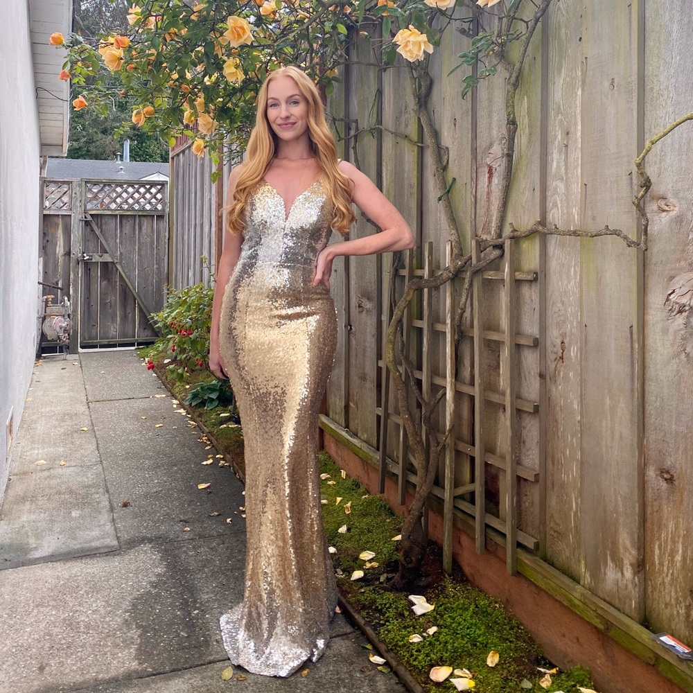Ombré sequin prom dress